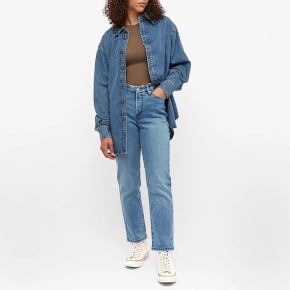 GOOD AMERICAN Good Vintage High-rise Straight
Stretch-Denim Fray jeans - Picture 2 of 16